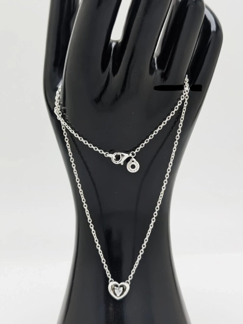 PANDORA Radiant Heart Floating Stone Pendant Collier Necklace NEW